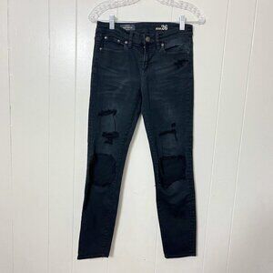 J Crew Jeans Toothpick Skinny Slim Ankle Black Jeans Size 26 EUC